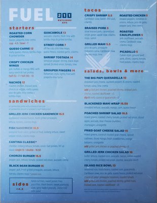 Menu photo 2 Fuel Charleston Charleston, SC