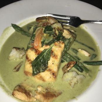 Samui Thai Cuisine - Green Curry Salmon - Thai Near Me - Plano, Texas
