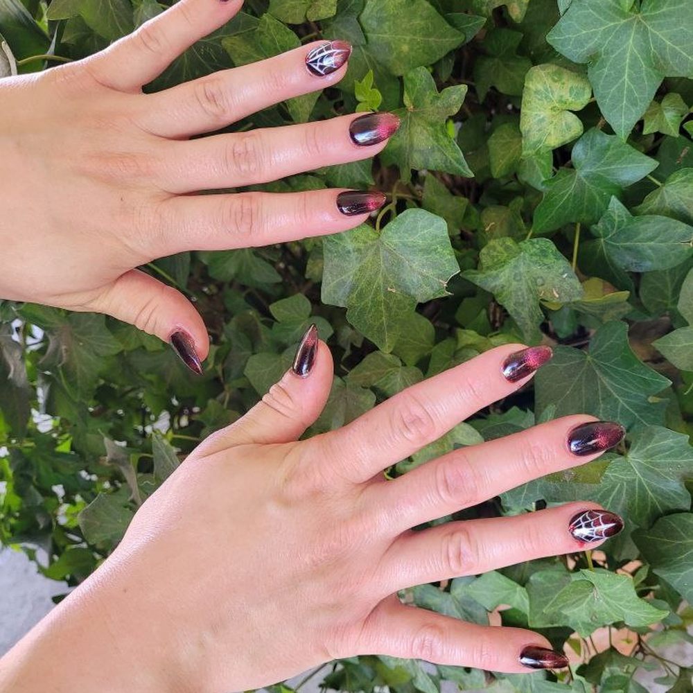 Calabasas Nails Spa - Gel-X Extensions,
Halloween CatEye, on Black Base - Nail Salons Near Me - Calabasas, California Calabasas Nails Spa - Gel-X Extensions,
Halloween CatEye, on Black Base - Nail Salons Near Me - Calabasas, California