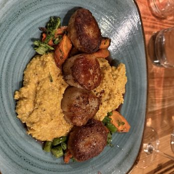 Cosima - Scallops and crab cakes over risotto - Italian Near Me - Baltimore, Maryland