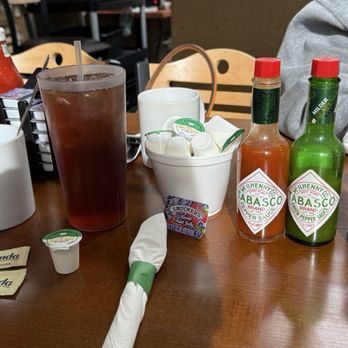 Hacker's Grill - Proper breakfast prep, both Tabascos, Coffee, Iced Tea, S&P. - American Near Me - Apache Junction, Arizona