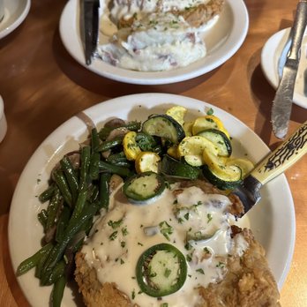 Celebration Restaurant - Local Grass-Fed Chicken Fried Steak - average, a bit too over cooked... disappointing - American Near Me - Dallas, Texas