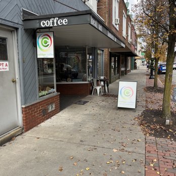 Collage Coffee - Entrance, one 2-top outside (in late fall), tons of street parking around. - Coffee & Tea Near Me - Grove City, Pennsylvania Collage Coffee - Entrance, one 2-top outside (in late fall), tons of street parking around. - Coffee & Tea Near Me - Grove City, Pennsylvania