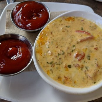 Rosine's Restaurant - Fiesta Benedict sauce n ketchup - American Near Me - Monterey, California Rosine's Restaurant - Fiesta Benedict sauce n ketchup - American Near Me - Monterey, California