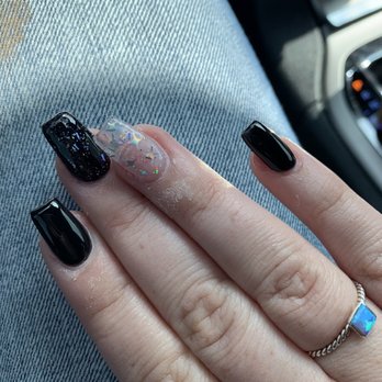 Famous Nails - Acrylic dried onto the skin, uneven nails - Nail Salons Near Me - Albuquerque, New Mexico