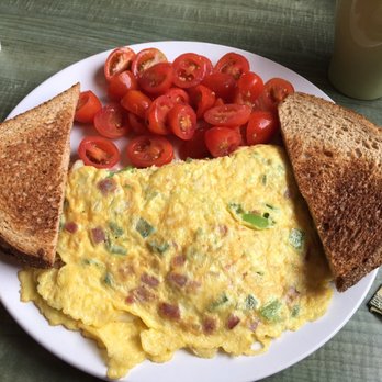 George's Place - The Denver omelette with a side of cherry tomatoes. So good!!! - Breakfast & Brunch Near Me - Cape May, New Jersey