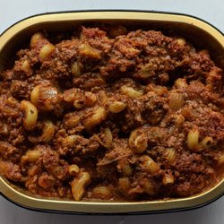 Hy-Vee - Goulash with corkscrew pasta. Decent!