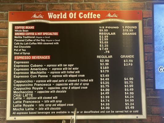 Menu photo 3 World Of Coffee Orlando, FL Menu photo 3 World Of Coffee Orlando, FL