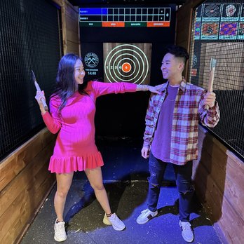 The Axe District - Target with axes - Axe Throwing Near Me - Torrance, California The Axe District - Target with axes - Axe Throwing Near Me - Torrance, California