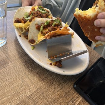 Crescent Bistro - Fried chicken breakfast tacos - New American Near Me - Pleasant Hill, California Crescent Bistro - Fried chicken breakfast tacos - New American Near Me - Pleasant Hill, California