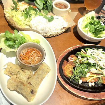 399 Kitchen - Super crunchy egg rolls and the amazing Hamoi Grilled Fish. Wish I took better pictures. - Vietnamese Near Me - Irvine, California