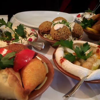 Le Cèdre - Part of the 7 mezze platters (more than enough to feed 2) - Lebanese Near Me - Zürich, ZH