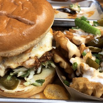 Plucked Chicken & Beer - Flaming Mo and upgraded to some Nacho Fries - Chicken Shop Near Me - San Ramon, California