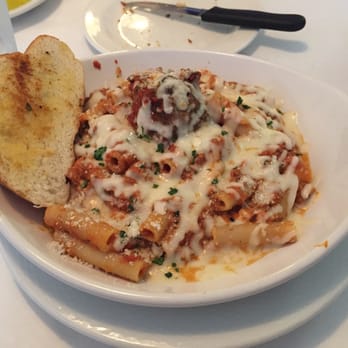 Omezzo - Baked Ziti (with meat sauce and a meatball, instead of marinara sauce)!! - Pizza Near Me - Pickerington, Ohio