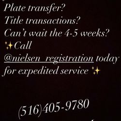 Nielsen Registration Service - We handle all vehicle transactions!!