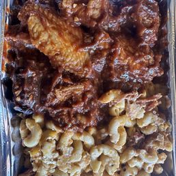 Mac and cheese and wings