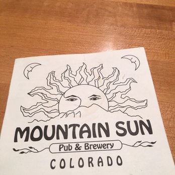 Mountain Sun Pub & Brewery - Menu cover - Pubs Near Me - Boulder, Colorado Mountain Sun Pub & Brewery - Menu cover - Pubs Near Me - Boulder, Colorado
