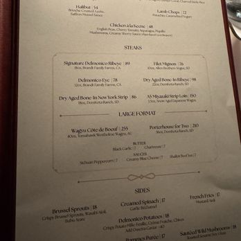 Delmonico's - Menu - Steakhouses Near Me - New York, New York