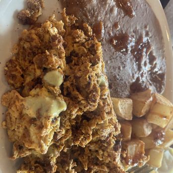 Taqueria Arandas - Chorizo and egg plate I already started to eat - Mexican Near Me - San Antonio, Texas Taqueria Arandas - Chorizo and egg plate I already started to eat - Mexican Near Me - San Antonio, Texas