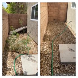 Before and after clean up Before and after clean up