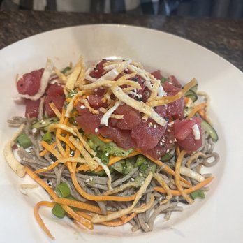 BJ's Restaurant & Brewhouse - Enlightened Pacific Poke Soba Noodles* - Pizza Near Me - Austin, Texas BJ's Restaurant & Brewhouse - Enlightened Pacific Poke Soba Noodles* - Pizza Near Me - Austin, Texas