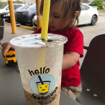 Hello Tealicious - Mango milk tea with tapioca - Coffee & Tea Near Me - Houston, Texas