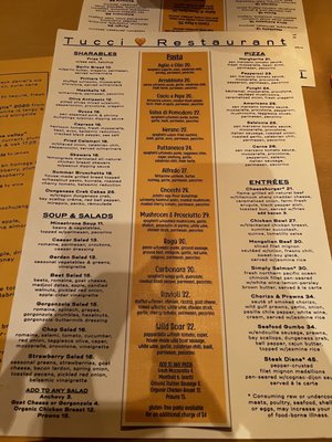 Menu photo 5 Tucci Lake Oswego, OR