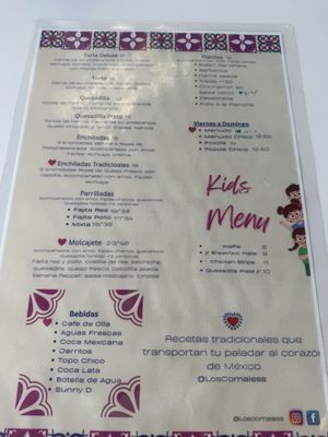 Menu photo 1 Los Comales Fort Worth, TX