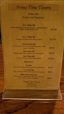 Menu photo 7 Prime Time Tavern Huron, SD