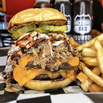 Backroads BBQ - a burger and french fries - Southern Near Me - Lebanon, Indiana