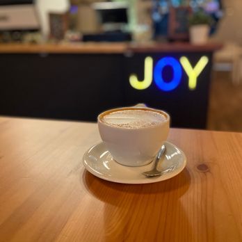 Coffee Joy - Latte with cinnamon and maple flavoring. - Desserts Near Me - Baton Rouge, Louisiana Coffee Joy - Latte with cinnamon and maple flavoring. - Desserts Near Me - Baton Rouge, Louisiana