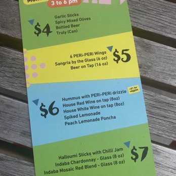 Nando's Peri-Peri - Happy Hour menu - Chicken Shop Near Me - OakPark, Illinois