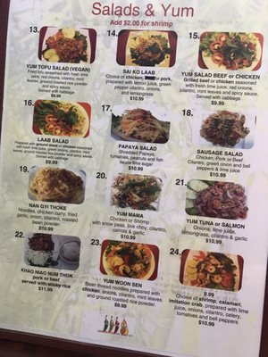 Menu photo 4 Thai Cafe Restaurant Indianapolis, IN