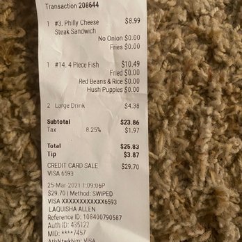 Sam's Southern Eatery - Amarillo - Receipt - Southern Near Me - Amarillo, Texas