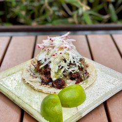 Dovetail Joint Restaurant - smoky carnitas taco w/ house made heirloom corn tortilla