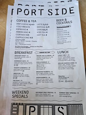 Menu photo 1 Port Side Denver, CO
