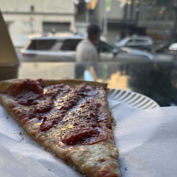 Angelo's Pizza - Pepperoni slice extra sauce. - Pizza Near Me - Brooklyn, New York Angelo's Pizza - Pepperoni slice extra sauce. - Pizza Near Me - Brooklyn, New York