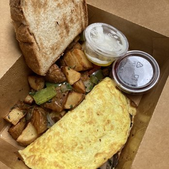 Two Birds Cafe - Brisket omelette - Cafes Near Me - West Chester, Pennsylvania