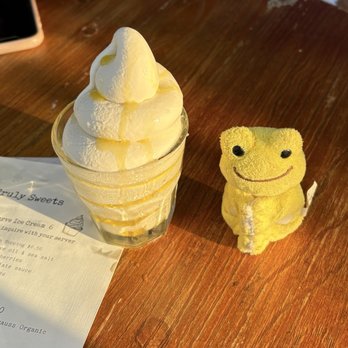 Truly Pizza - vanilla soft serve with olive oil and salt - Pizza Near Me - Dana Point, California