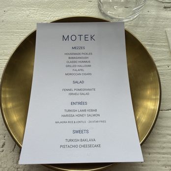 Motek - Group menu - Mediterranean Near Me - Aventura, Florida Motek - Group menu - Mediterranean Near Me - Aventura, Florida