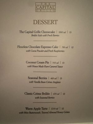 Menu photo 2 The Capital Grille Indianapolis, IN Menu photo 2 The Capital Grille Indianapolis, IN