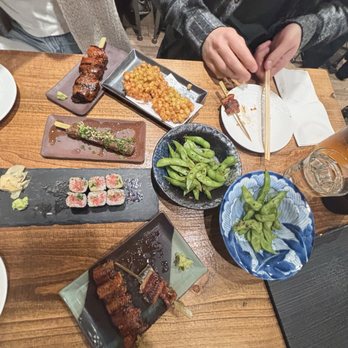 Kiraku - Corn Tempura, Garlic Edamame, Unagi Skewer, Bluefin Tuna Maki, Beef Sirloin Skewer - Tapas/Small Plates Near Me - Berkeley, California