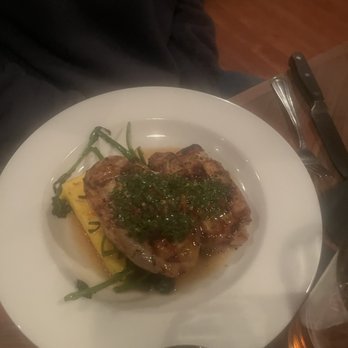 Ember - Brick chicken over polenta - New American Near Me - Arroyo Grande, California Ember - Brick chicken over polenta - New American Near Me - Arroyo Grande, California