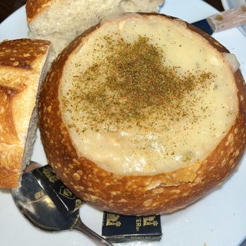 Barbara's Fishtrap - Clam Chowder Bread Bowl - Seafood Near Me - Half Moon Bay, California Barbara's Fishtrap - Clam Chowder Bread Bowl - Seafood Near Me - Half Moon Bay, California