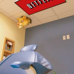 Safari Children's Dentistry - EVERY dental chair has a mounted tv above with Netflix so kids can choose any cartoon they want