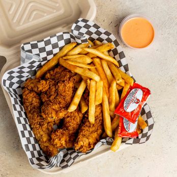 Teta - Crispy Chicken Tenders with French Fries, alongside Grandma's Special Sauce - Mediterranean Near Me - Canoga Park, California