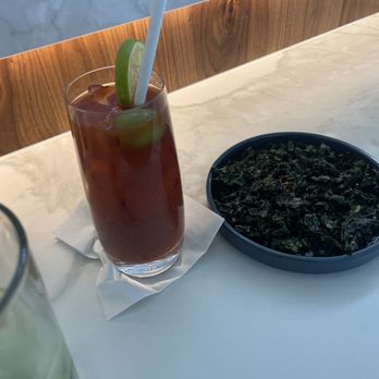 The Centurion Lounge - Bloody Mary and kale chips - Airport Lounges Near Me - Seattle, Washington
