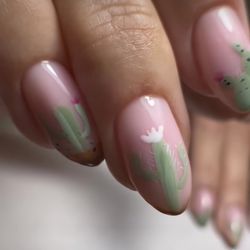Cactus gel nails