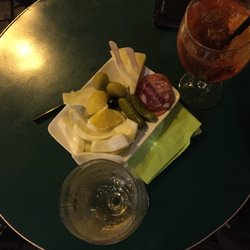 Complimentary snacks with aperitivo