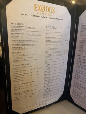 Menu photo 2 Exodus Bar and Grill Houston, TX Menu photo 2 Exodus Bar and Grill Houston, TX